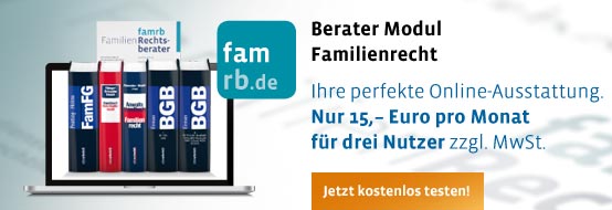 Berater Modul Familienrecht. Nur 15,- Euro pro Monat für drei Nutzer. Jetzt kostenlos testen!